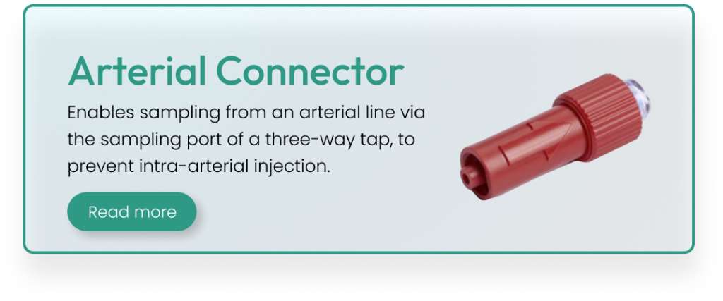 Needle-Free Arterial Non-Injectable Connector (NIC)